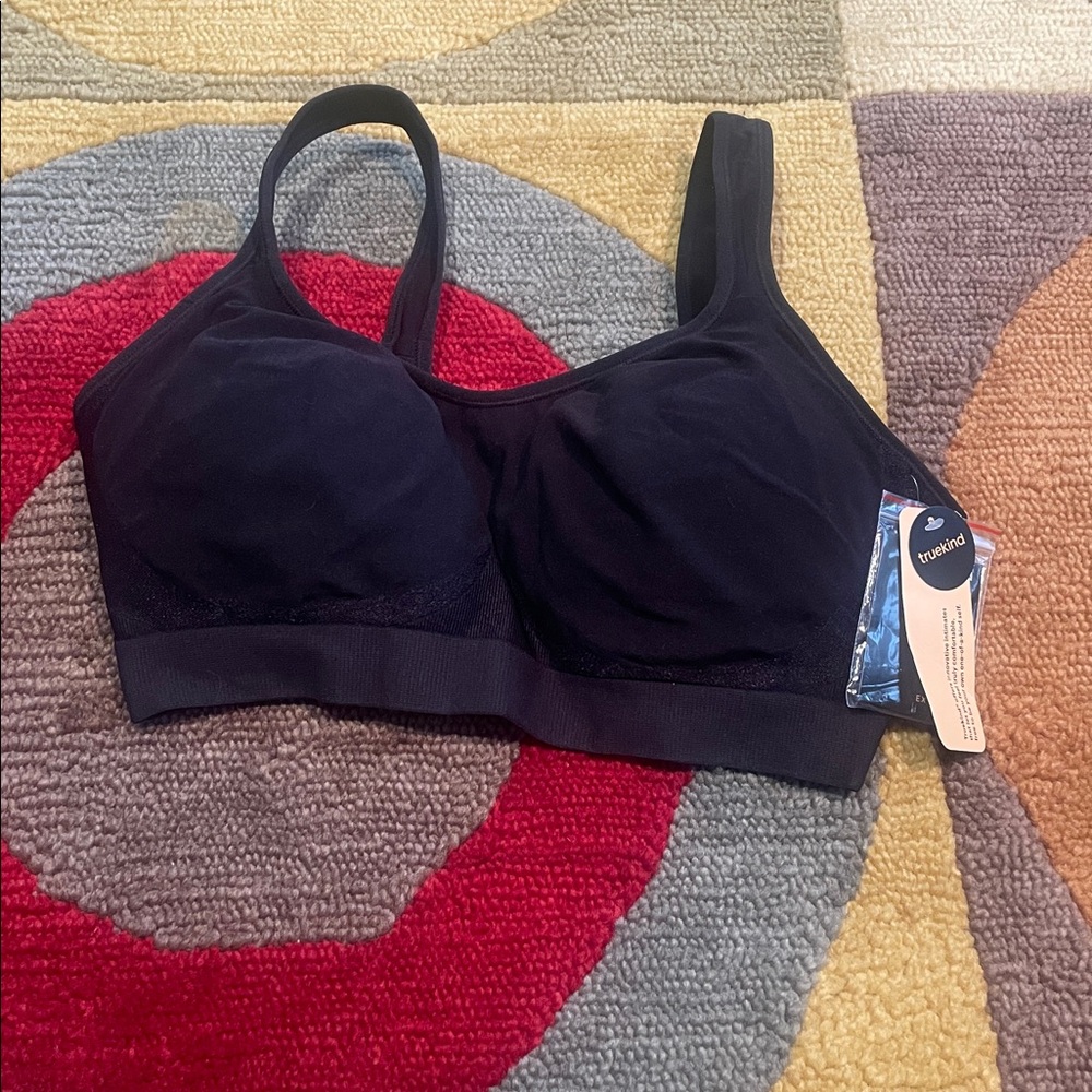 NWT XL Black Truekind Daily Comfort Wirefree Shaper Bra